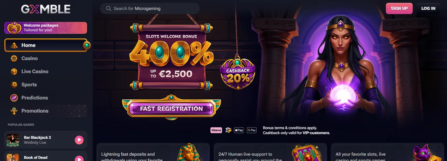 Gxmble — 400% up to £2,100